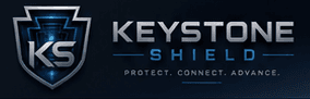 Keystone Shield LLC logo - KS shield emblem with KEYSTONE SHIELD text and PROTECT. CONNECT. ADVANCE. tagline